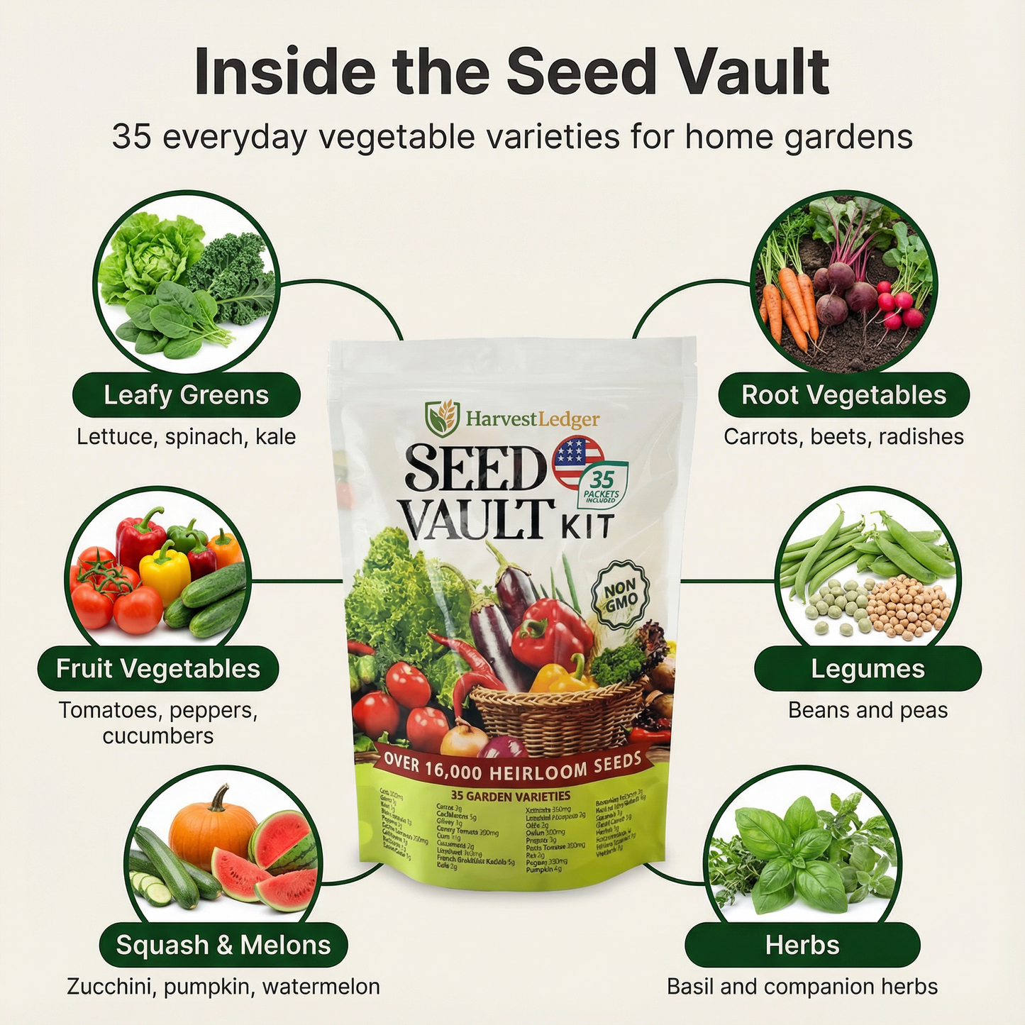 HarvestLedger™ Vegetable Seed Vault
